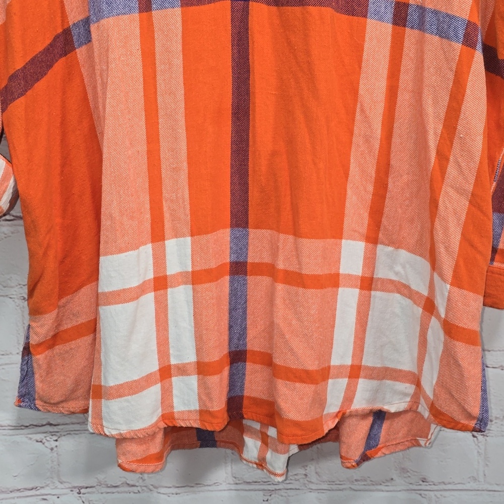 Clemson University Tigers Plaid Woven Tunic Long Sleeve Shirt Womens Size XL - Picture 8 of 11